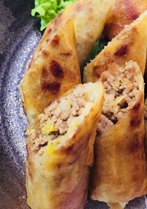 焼かずに冷蔵保存！ヘルシーキャベ肉春巻き-レシピのメイン写真