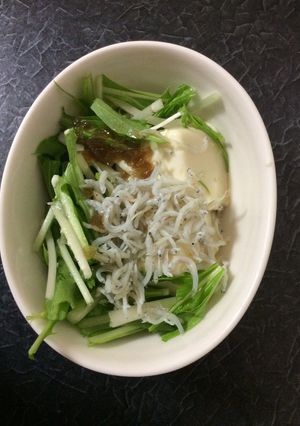 水菜と豆腐としらすのサラダ♪-レシピのメイン写真