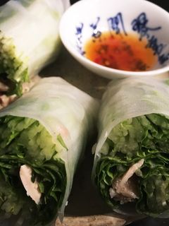 巻きやすい!水菜とサラダチキンの生春巻き-レシピのメイン写真