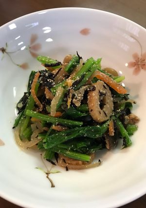 簡単！ひじき煮とほうれん草の胡麻和え-レシピのメイン写真