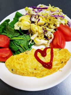 牡蠣と豚肉の贅沢オムレツ♡-レシピのメイン写真