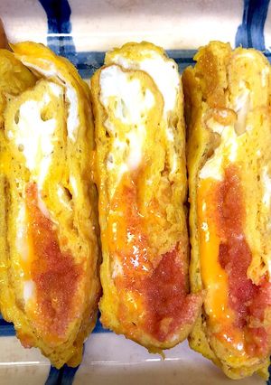 簡単な朝食明太子チーズ卵焼き-レシピのメイン写真
