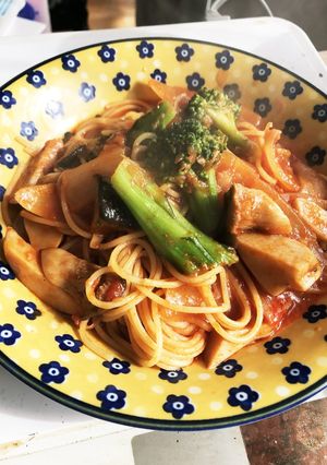チキンときのこのトマトパスタ♪-レシピのメイン写真