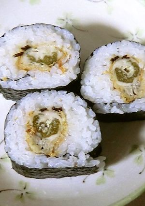 カキフライと塩昆布入りの簡単のり巻き-レシピのメイン写真