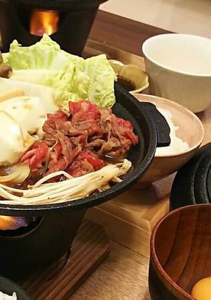 時短簡単♪牛すきやきひとり鍋（牛すき煮）-レシピのメイン写真