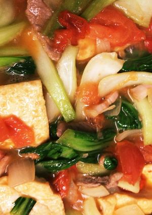 青梗菜と豚肉の炒め物-レシピのメイン写真