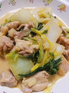 旨っ☆白菜と鶏もものオイマヨ炒め-レシピのメイン写真