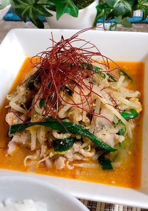 ご飯がすすむ！もやしと豚肉の担々煮込み-レシピのメイン写真