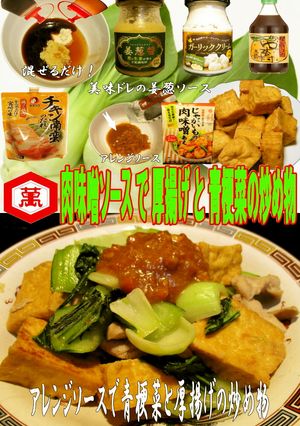美味ドレの肉味噌と姜葱ソースで青梗菜炒め-レシピのメイン写真