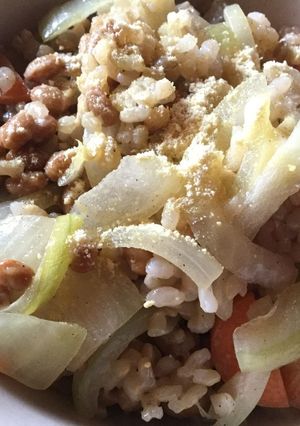 コーンスープの素で納豆ピラフ-レシピのメイン写真