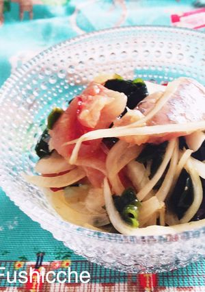 鯵ポキ海藻サラダ-レシピのメイン写真