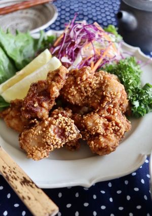 ごまたっぷり♪米粉の香ばしから揚げ-レシピのメイン写真