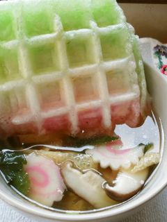 菱餅ワッフルお雑煮♪-レシピのメイン写真