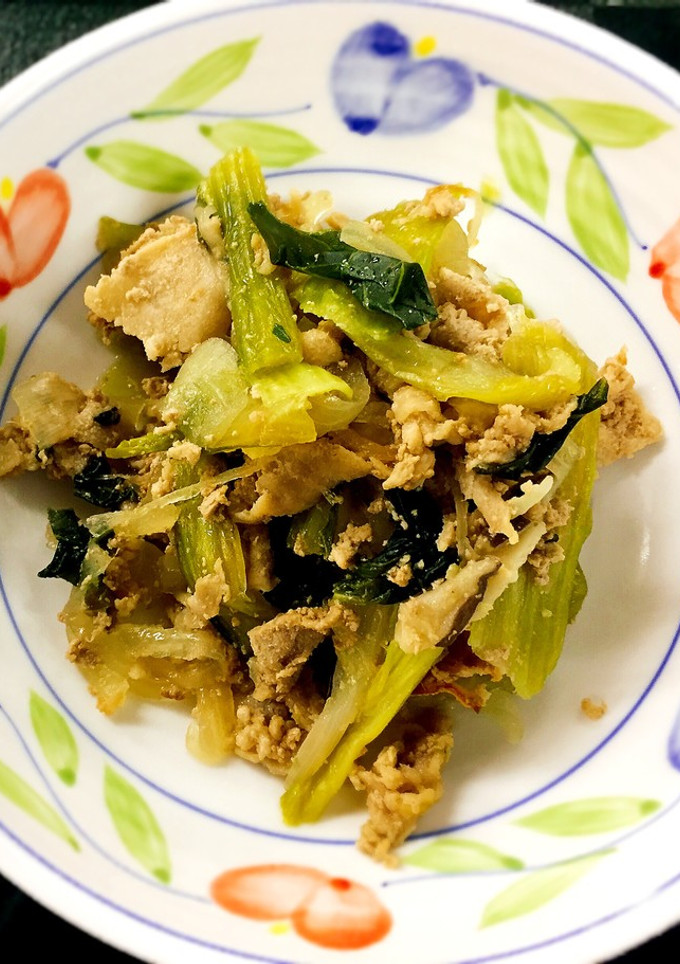 減塩　豚肉と青梗菜の炒め物-レシピのメイン写真