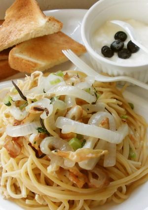 新たまねぎのパスタ♪-レシピのメイン写真