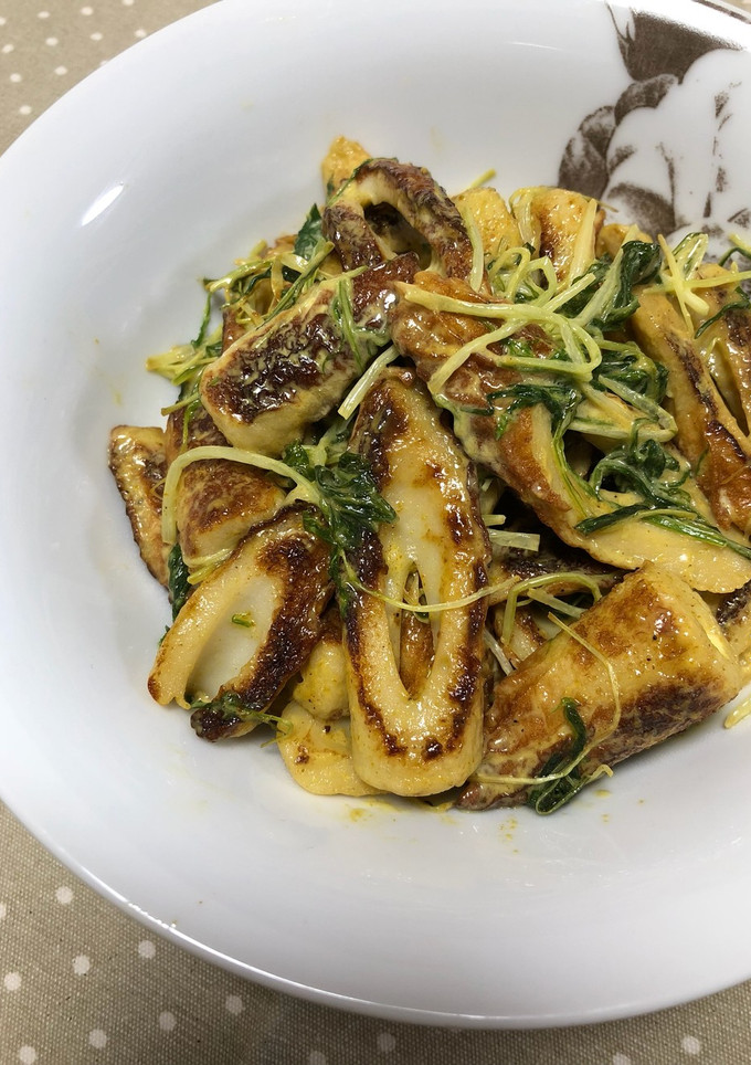 お弁当にも！ちくわと水菜のカレーマヨ炒め-レシピのメイン写真