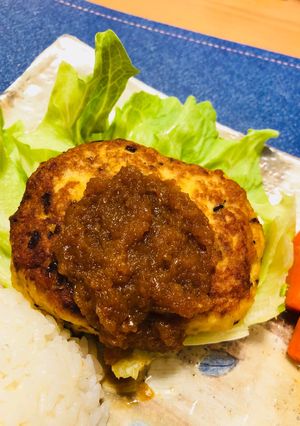 鶏ひき肉の豆腐ハンバーグ-レシピのメイン写真