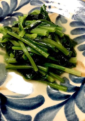さっばり塩味、ほうれん草の蒸し煮-レシピのメイン写真