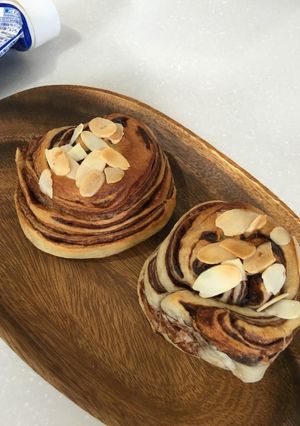 ふんわりバナナチョコマーブルパン-レシピのメイン写真