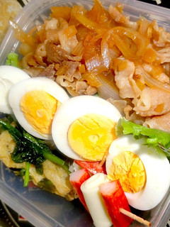 ガッツリ生姜焼き弁当-レシピのメイン写真