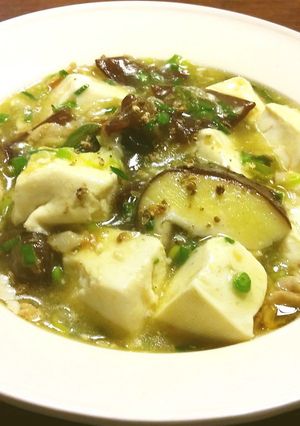 豆腐と生きくらげの煮物　中華風-レシピのメイン写真