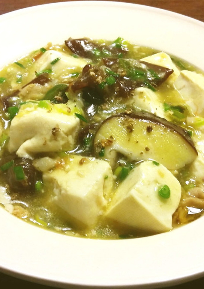 豆腐と生きくらげの煮物　中華風-レシピのメイン写真
