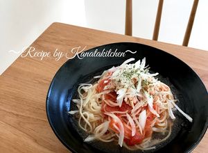 簡単！冷製パスタ風ツナトマト麺(ランチ)-レシピのメイン写真
