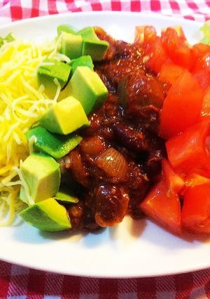 コンビーフと野菜のチリコンカンプレート-レシピのメイン写真