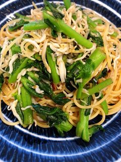 菜の花とシラスのパスタ(茅乃舎)-レシピのメイン写真