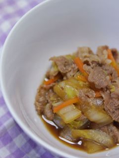 お弁当にあと一品に☆牛肉と白菜の甘辛煮-レシピのメイン写真