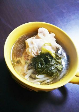鶏手羽元と菜花の生姜コンソメスープ-レシピのメイン写真