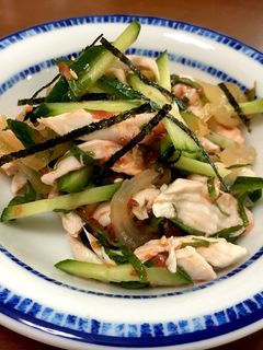 鶏ささみとくらげの梅酢あえ-レシピのメイン写真