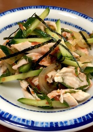 鶏ささみとくらげの梅酢あえ-レシピのメイン写真