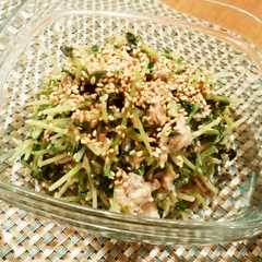 รูปของ 豆苗とさば缶の和え物