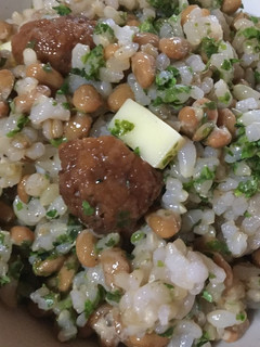 納豆とミートボールの磯部風-レシピのメイン写真