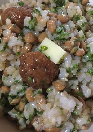 納豆とミートボールの磯部風-レシピのメイン写真