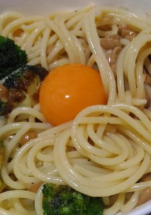 明太子納豆パスタ-レシピのメイン写真