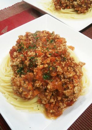 簡単!我が家のミートパスタ-レシピのメイン写真