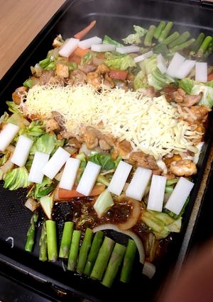 ホットプレートで餅入りチーズタッカルビ-レシピのメイン写真