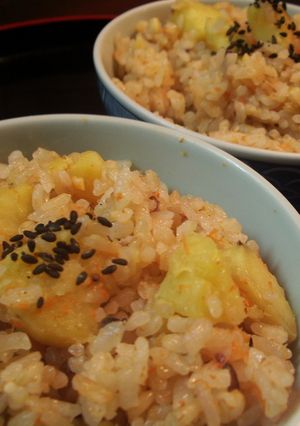 美肌と快腸☆にんじんとさつまいもご飯-レシピのメイン写真