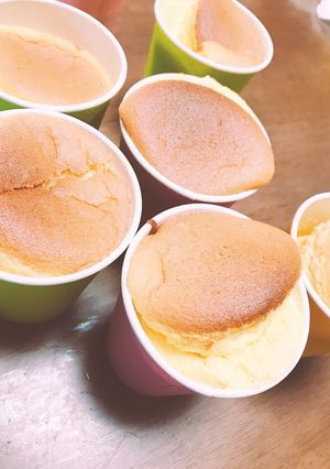 バター不要！紙コップでシフォンケーキ-レシピのメイン写真