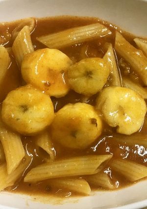 ミートソース パスタ バナナ 超簡単-レシピのメイン写真