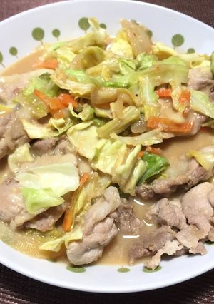 豚肉と野菜ミックスの辛味噌チーズ和え-レシピのメイン写真