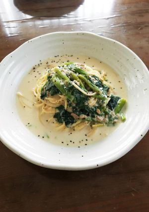 ほうれん草とツナのクリームパスタ-レシピのメイン写真