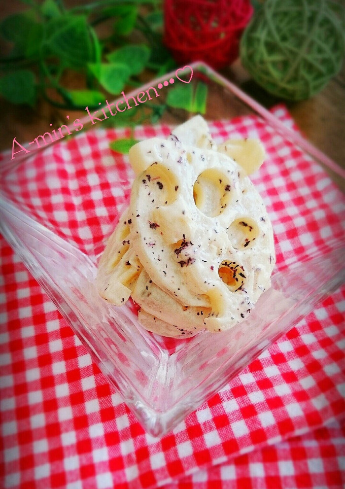 簡単！れんこんのゆかりマヨサラダ-レシピのメイン写真
