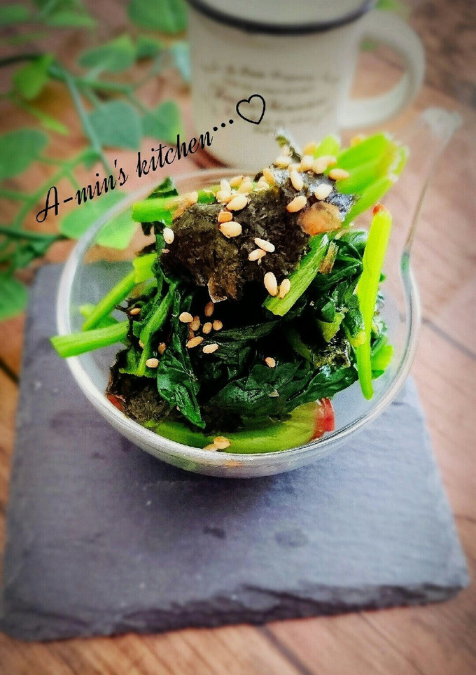 簡単！うまい！ほうれん草の海苔おかか和え-レシピのメイン写真