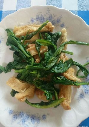 プランター生産のチンゲン菜の炒め物-レシピのメイン写真