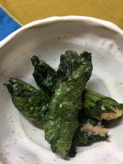 大葉巻き鶏ひき肉の小さなおかず-レシピのメイン写真