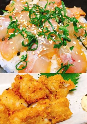 イシモチの漬け丼＆卵を使わないフライ-レシピのメイン写真