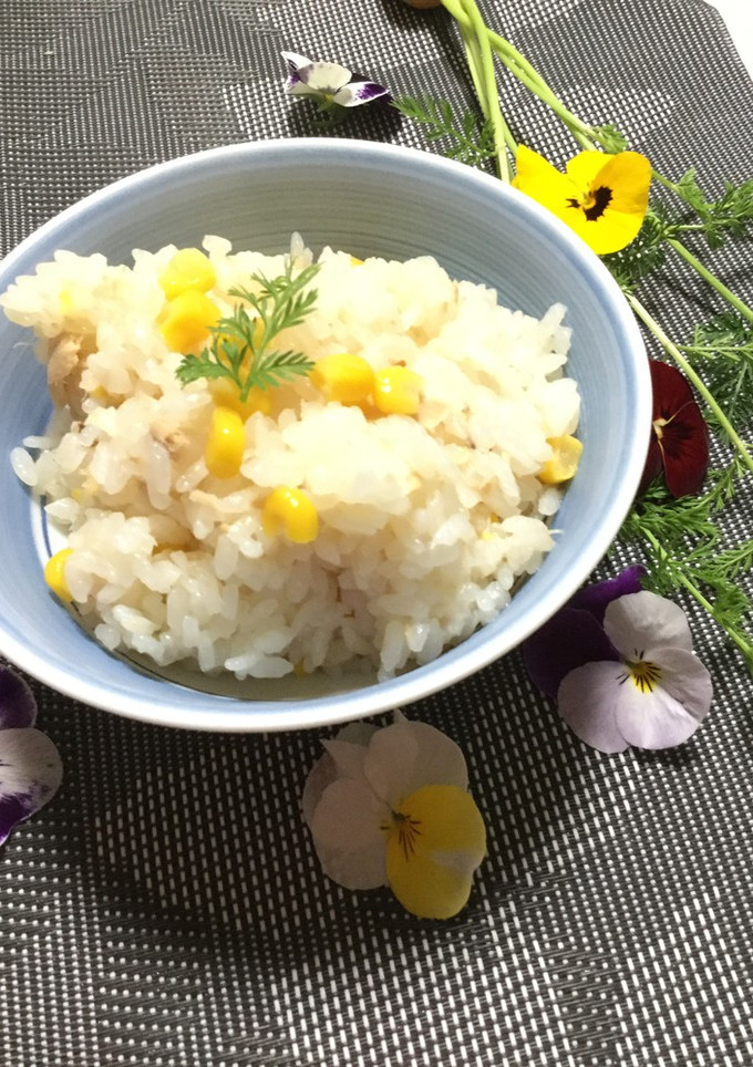 作り置き コーン缶とツナ缶の炊き込みご飯-レシピのメイン写真